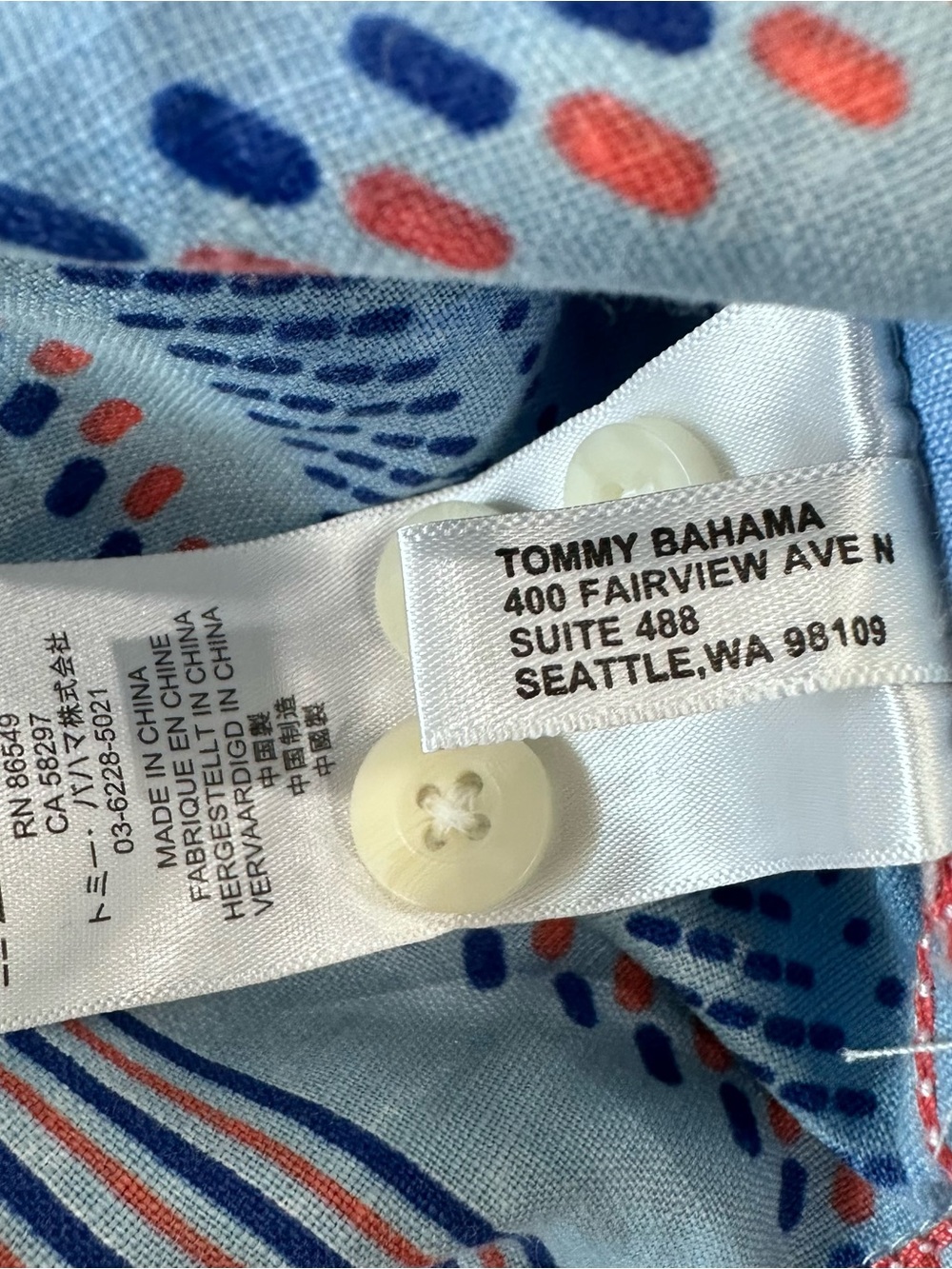 Tommy Bahama Relax linen tropical Hawaiian button down XXL - Picture 6 of 7